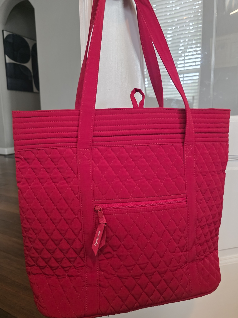 Vera Bradley Quilted Red Tote Bag - Women's Everyday Carry - Picture 2 of 12